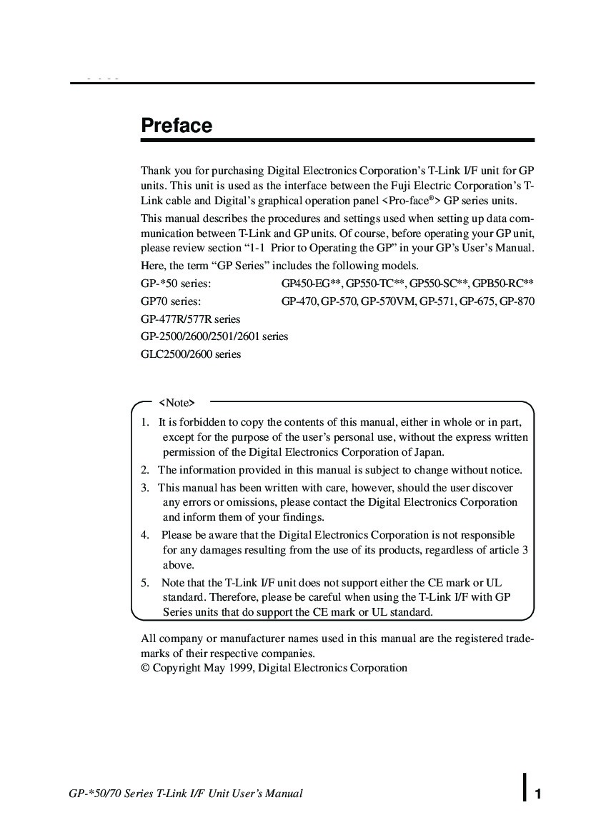 First Page Image of IF Unit User Manual GPB50-RC11.pdf